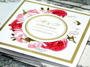 Zaproszenia ślubne Dzika Róża i Tulipan