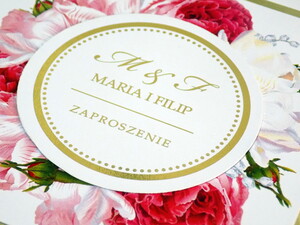 Zaproszenia ślubne Dzika Róża i Tulipan