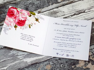 Zaproszenia ślubne Dzika Róża i Tulipan