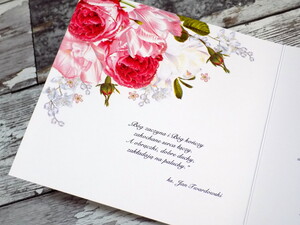 Zaproszenia ślubne Dzika Róża i Tulipan