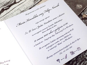 Zaproszenia ślubne Dzika Róża i Tulipan