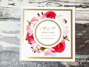 Zaproszenia ślubne Dzika Róża i Tulipan