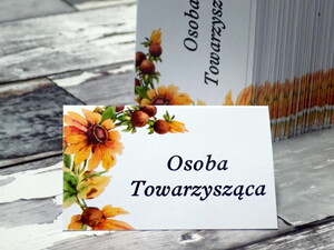 Winietki ślubne Żółte Słoneczniki