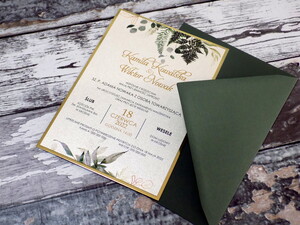 Zaproszenia ślubne glam Leśna Paproć