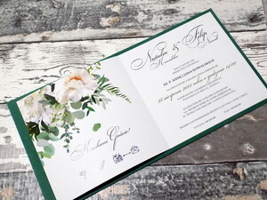 Zaproszenia ślubne Butelkowa Zieleń