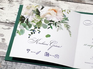 Zaproszenia ślubne Butelkowa Zieleń