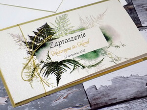 Zaproszenia ślubne eleganckie Leśna Paproć