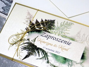 Zaproszenia ślubne eleganckie Leśna Paproć