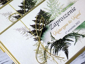 Zaproszenia ślubne eleganckie Leśna Paproć