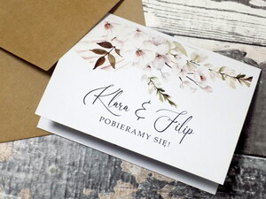 Zaproszenia ślubne Wiosenne Kwiaty