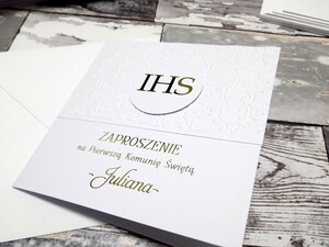 Zaproszenia na Pierwszą Komunię Świętą, Wytłaczane