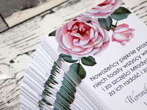 Zawieszki na alkohol weselny Pudrowe Róże Vintage