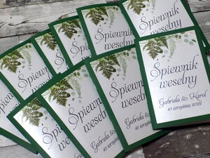 Śpiewnik weselny paproć leśna AW-SPL