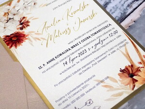 Zaproszenia ślubne jednokartkowe Jesienny Bukiet
