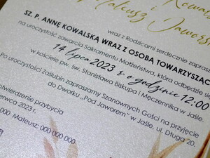 Zaproszenia ślubne jednokartkowe Jesienny Bukiet