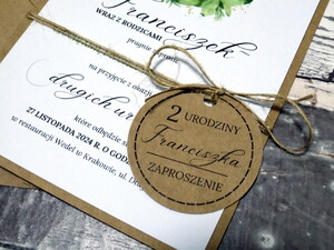 Zaproszenia urodzinowe ze zwierzątkami / safari / koala