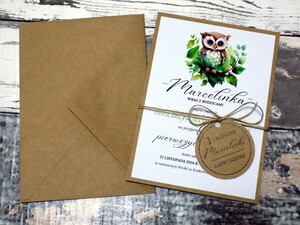 Zaproszenia urodzinowe ze zwierzątkami / safari / sowa