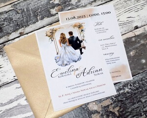 Zaproszenia ślubne Młoda Para rustykalne