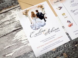 Zaproszenia ślubne Młoda Para rustykalne