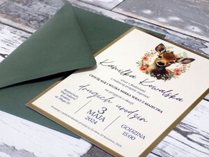 Zaproszenia na urodziny / zaproszenia urodzinowe / roczek / bambi 1