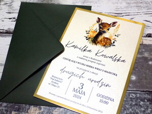 Zaproszenia urodzinowe / zaproszenia na urodziny / roczek / bambi 2