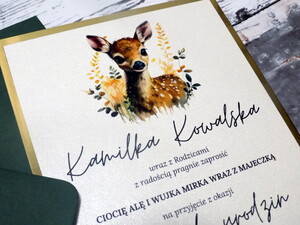 Zaproszenia urodzinowe / zaproszenia na urodziny / roczek / bambi 2