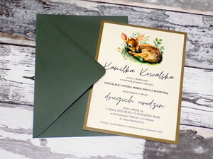 Zaproszenia urodzinowe / zaproszenia na urodziny / roczek / bambi 3