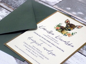 Zaproszenia urodzinowe / zaproszenia na urodziny / roczek / bambi 4