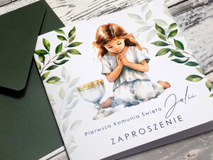 Zaproszenia komunijne - pierwsza komunia święta -AW-ZK7