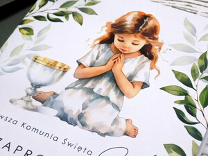 Zaproszenia komunijne - pierwsza komunia święta -AW-ZK7