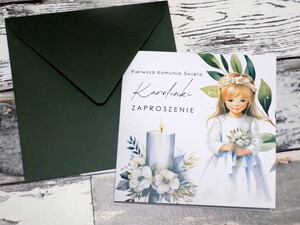 Zaproszenia komunijne - pierwsza komunia święta -AW-ZK8