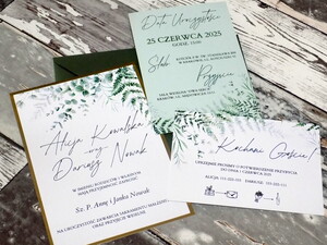 Zaproszenia ślubne leśna paproć