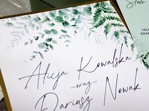 Zaproszenia ślubne leśna paproć
