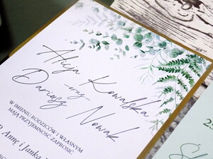 Zaproszenia ślubne leśna paproć
