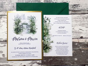 Dwukaratkowe zaproszenia ślubne magiczna chwila AW-Z14