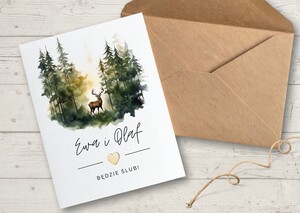 Zaproszenia ślubne - jeleń AW-AL5
