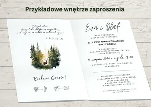 Zaproszenia ślubne - jeleń AW-AL5