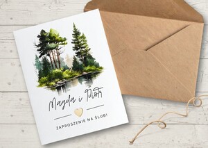 Zaproszenia ślubne - rajski las AW-AL7