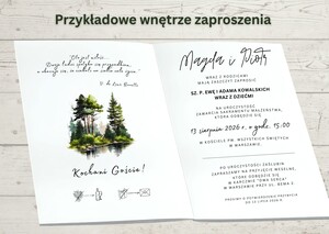 Zaproszenia ślubne - rajski las AW-AL7