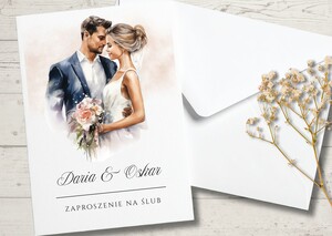 Zaproszenia ślubne - Młoda Para AW-MP6