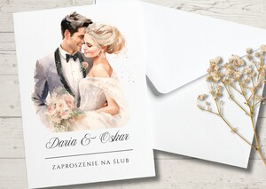 Zaproszenia ślubne - Młoda Para AW-MP13