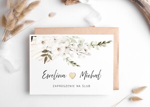 Zaproszenia rustykalne drewniane serduszko - AW-ZDS1