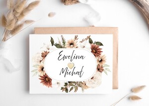 Zaproszenia rustykalne drewniane serduszko - AW-ZDS3