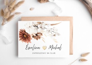 Zaproszenia rustykalne drewniane serduszko - AW-ZDS4