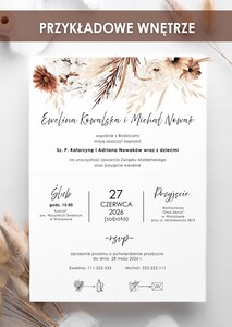 Zaproszenia rustykalne drewniane serduszko - AW-ZDS5