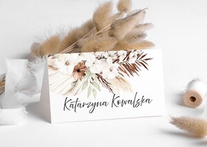 Winietki na stół weselny rustykalne kwiaty - AW-WDS2