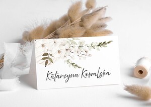 Winietki na stół weselny rustykalne kwiaty - AW-WDS1