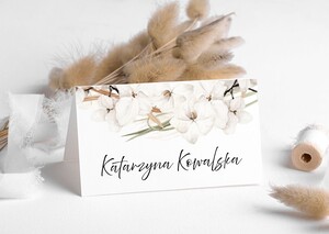 Winietki na stół weselny rustykalne kwiaty - AW-WDS7