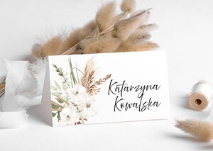 Winietki na stół weselny rustykalne kwiaty - AW-WDS8